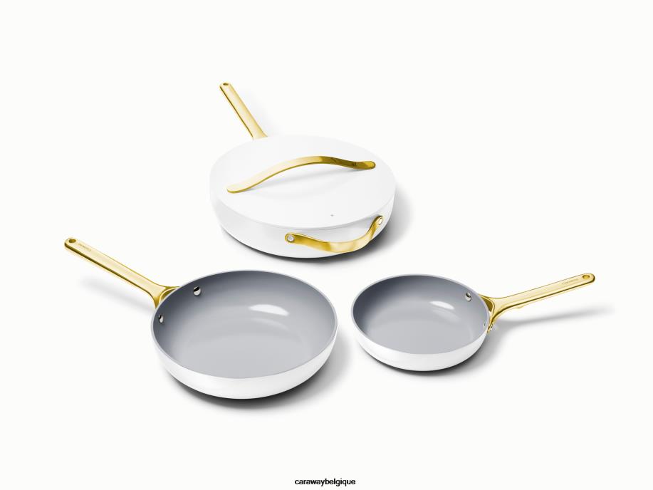 Caraway batterie de cuisine blanc trio de poêles à frire T6TFV8 - Image 1