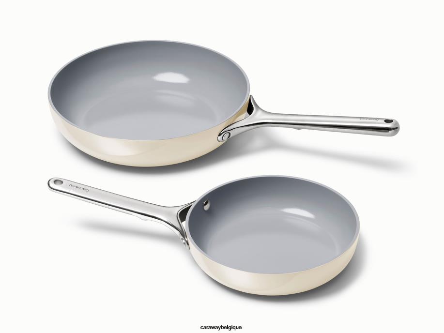 Caraway batterie de cuisine crème duo de poêles à frire T6TFV9 - Image 1