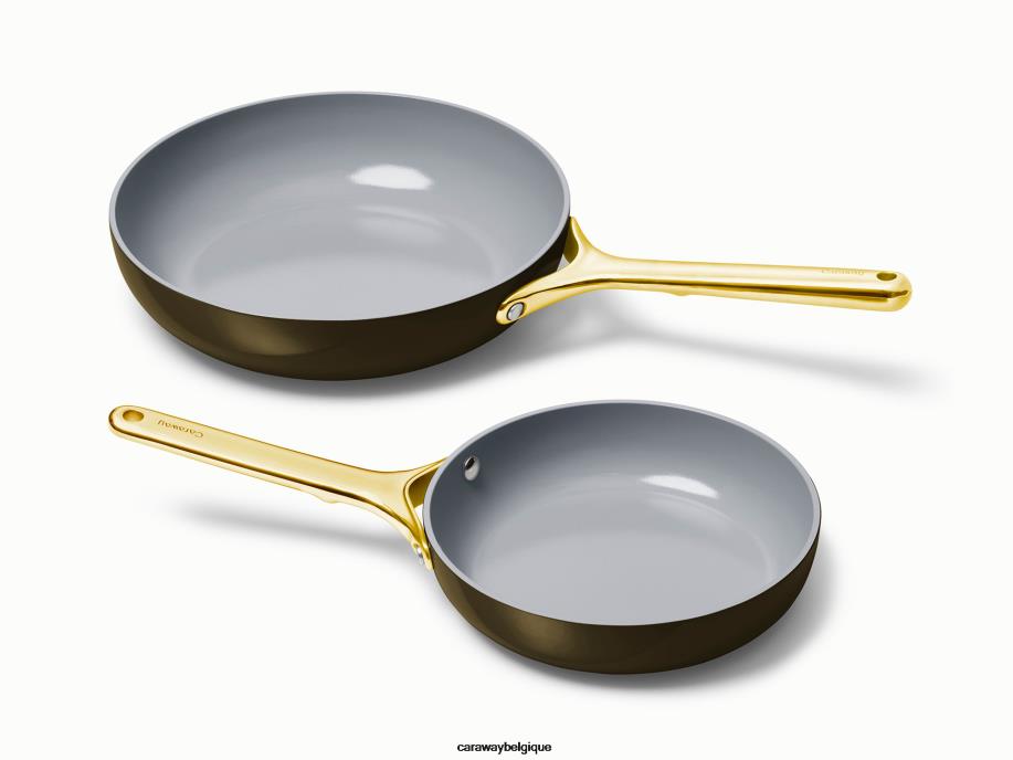 Caraway batterie de cuisine noir duo de poêles à frire T6TFV15 - Image 1