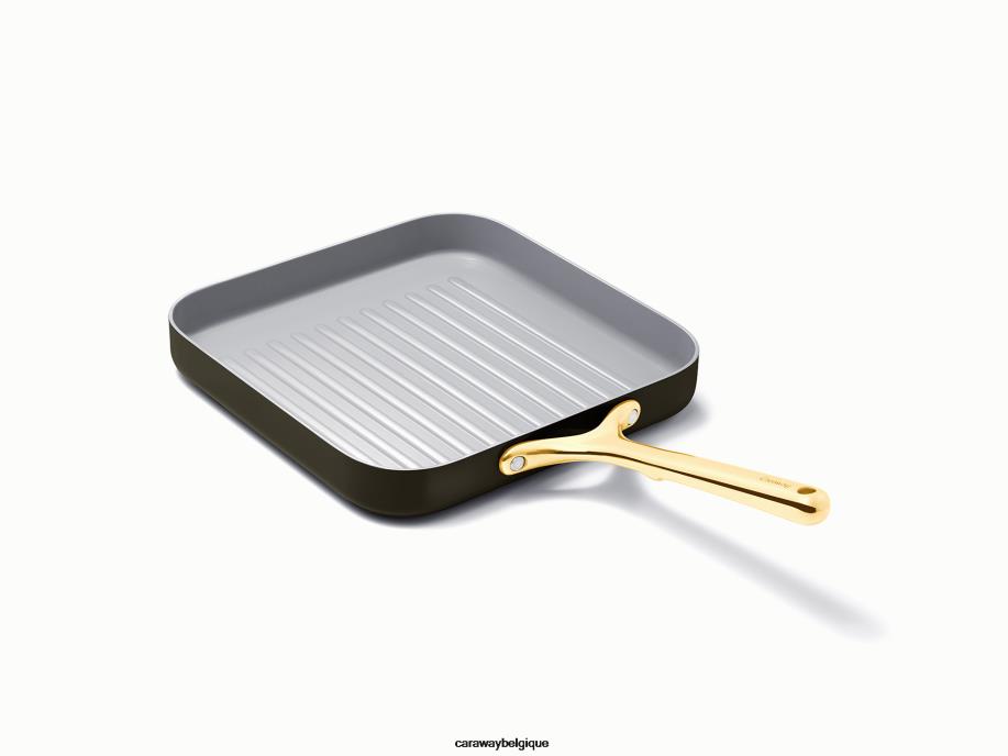 caraway_batterie_de_cuisine_noir_poele_a_griller_carree_t6tfv79.jpg Caraway batterie de cuisine noir poêle à griller carrée T6TFV79 - Image 1