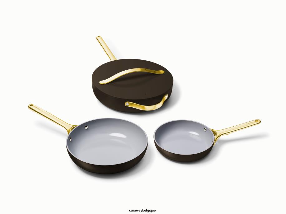 Caraway batterie de cuisine noir trio de poêles à frire T6TFV7 - Image 1