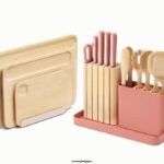 Caraway batterie de cuisine perracotta ensemble de préparation et de planches T6TFV233