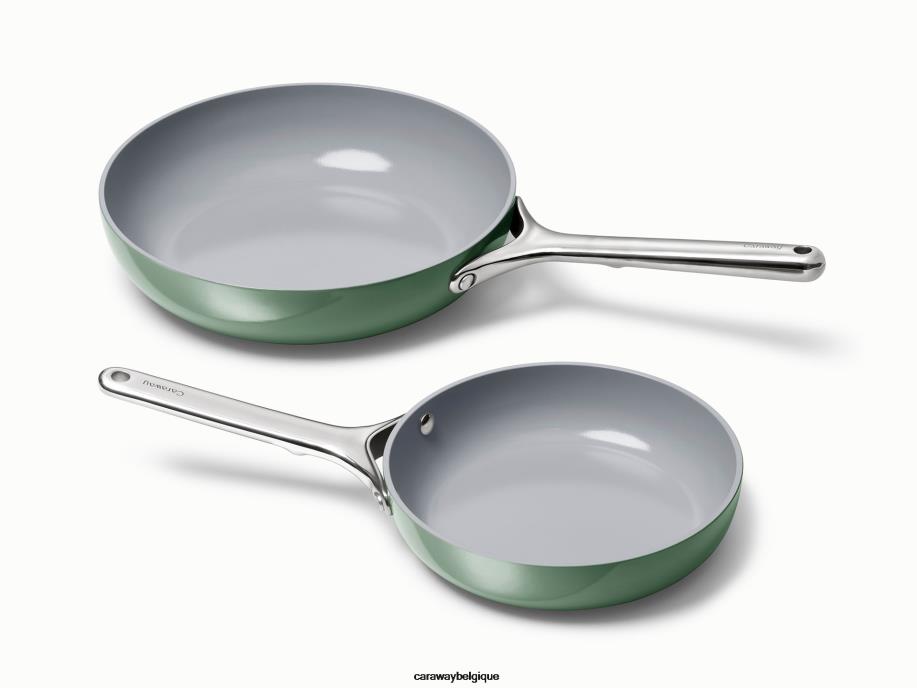 Caraway batterie de cuisine sage duo de poêles à frire T6TFV12 - Image 1