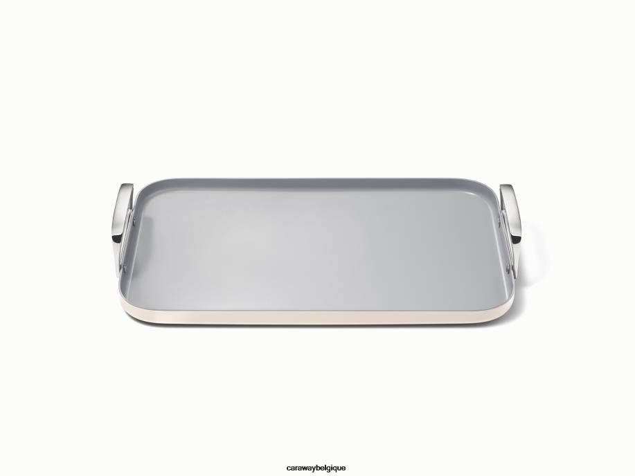 Caraway batterie de cuisine crème plaque chauffante à double brûleur T6TFV81