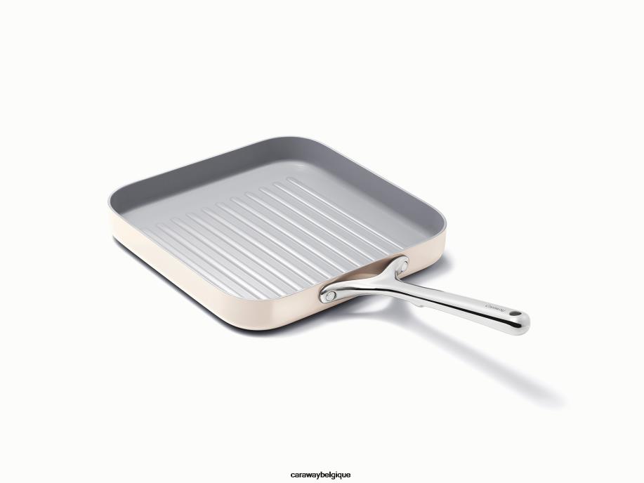 Caraway batterie de cuisine crème duo de poêles carrées T6TFV57