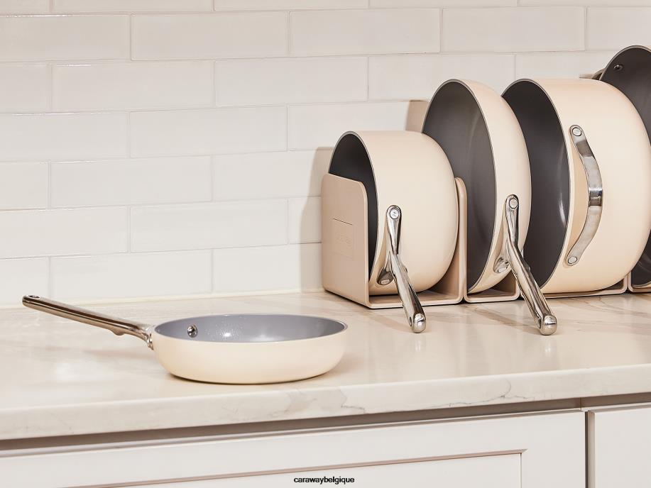 Caraway batterie de cuisine crème duo de poêles à frire T6TFV9