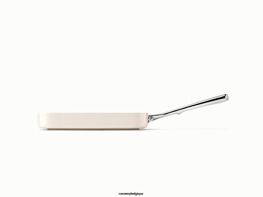 Caraway batterie de cuisine crème poêle à griller carrée T6TFV73