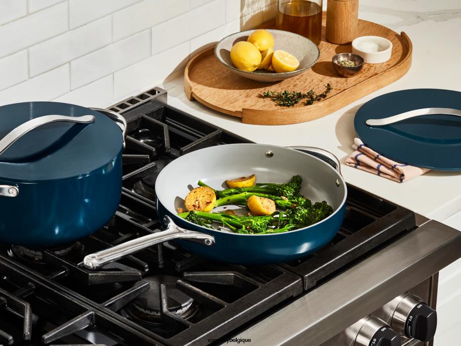 Caraway batterie de cuisine crème trio de poêles à frire T6TFV1