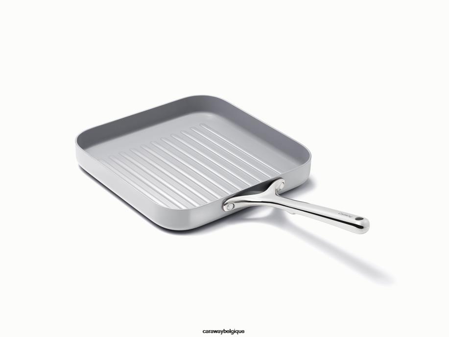 Caraway batterie de cuisine gris duo de poêles carrées T6TFV59