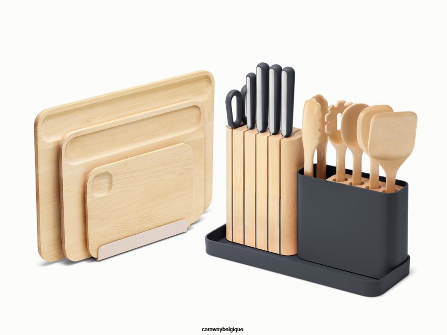 Caraway batterie de cuisine charbon ensemble de préparation et de planches T6TFV234