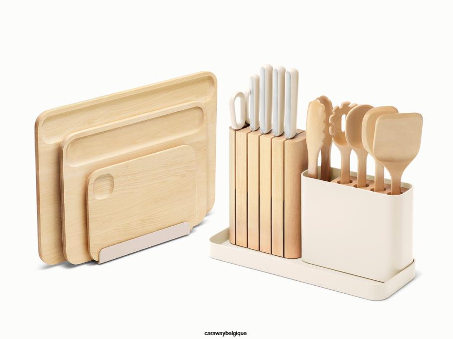 Caraway batterie de cuisine crème ensemble de préparation et de planches T6TFV229