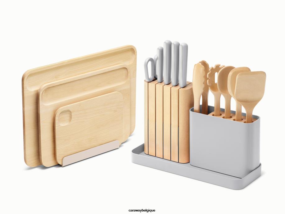 Caraway batterie de cuisine gris ensemble de préparation et de planches T6TFV231